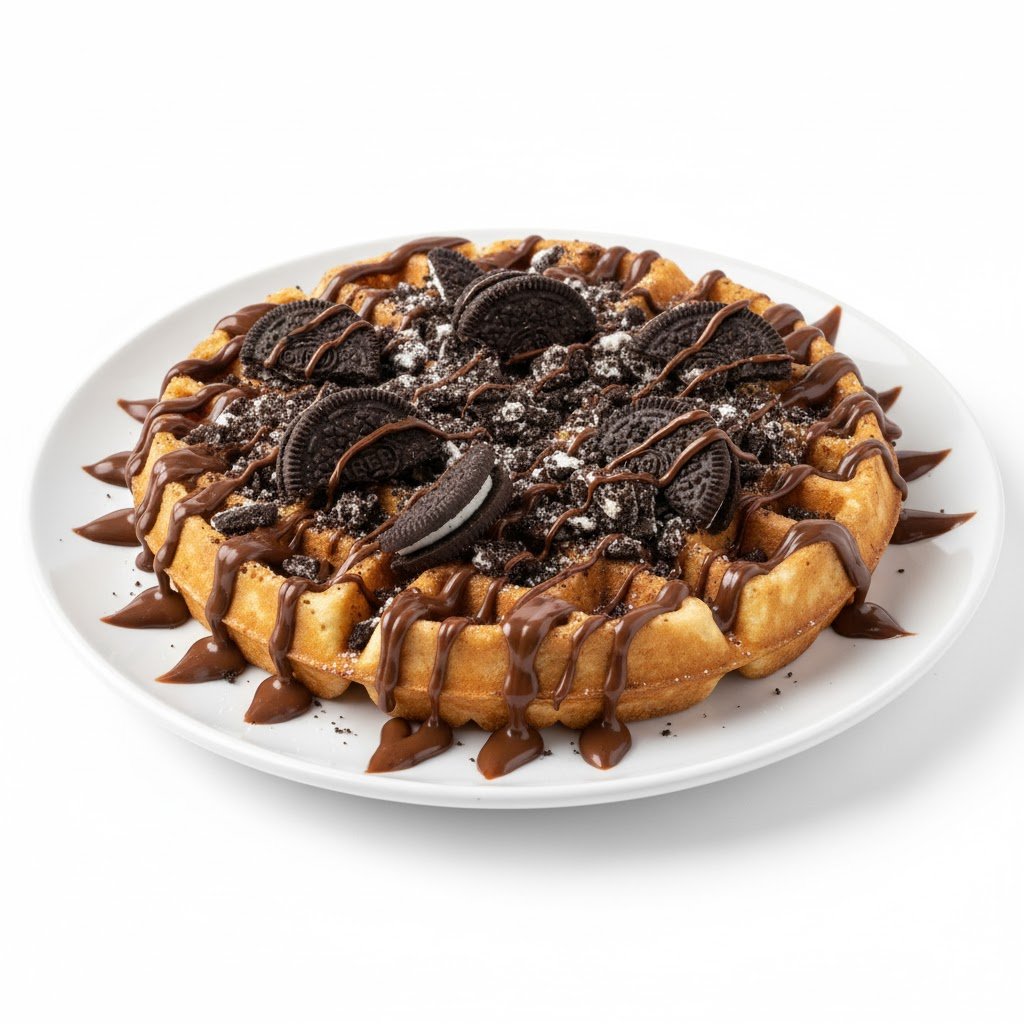 صورة وافل نوتيلا و اوريو